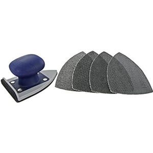 Tivoly XT101520102 schuurblokset, 93 x 135 mm, zelfklevend, ergonomisch + 4 schuurbladen, mazen, siliciumcarbide, verschillende korrelgroottes