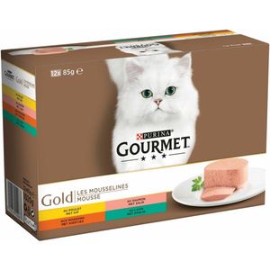 Gourmet Gold Fijne Mousse - Kip - Kattenvoer - 12 x 85 g