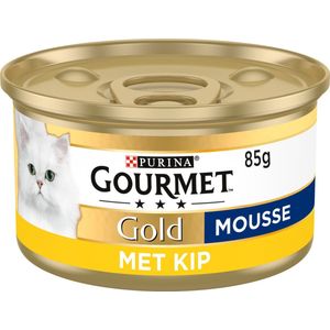 Gourmet Gold Mousse - Kattenvoer Natvoer - Kip - 24 x 85 g
