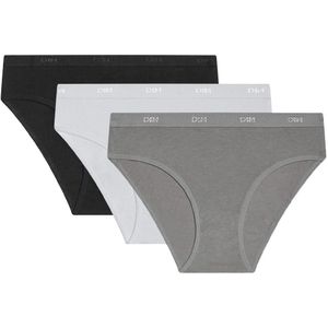 DIM - Set van 3 Slips - Zwart/Wit/Grijs - Katoen