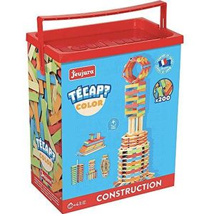 ETS Jeujura bouwspel, Tecap Color (mogelijk niet beschikbaar in het Nederlands), vat met 200 bouwstenen.