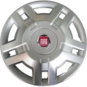1 LOSSE Wieldop Fiat Ducato 15 inch zilver + rood embleem (per stuk) Wieldop Camper