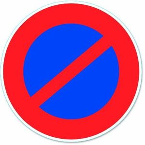 Chapuis DS12 Verkeerschijf ""Interdit Parcar"" - zelfklevend PVC - diameter 170 mm