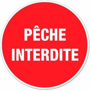 Chapuis DS201 Zelfklevende pvc-schijf D 280 mm verboden vissen