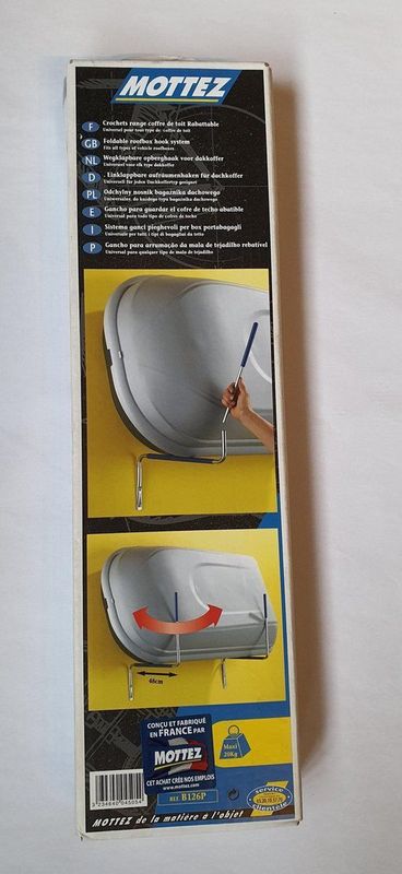 Mottez - Opbergbeugels - Dakkoffer - Universeel - Muurbevestiging