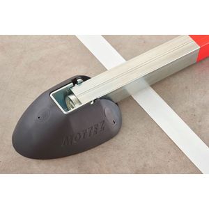 Mottez Parkeerpaal, neerklapbaar, voor plugbevestiging, met cilinderslot, b x h = 165 x 610 mm