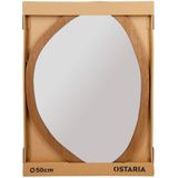Ostaria - Wandspiegel Flow - Donker Hout - Organische Vorm - 36 x 50 cm - Wanddecoratie