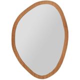 Ostaria - Wandspiegel Flow - Donker Hout - Organische Vorm - 36 x 50 cm - Wanddecoratie
