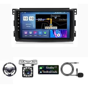 Android Touch Screen Car Stereo 9 Inch Car Stereo Radio Plug And Play Autotoebehoren Autoradio met Bluetooth En Navigatie En Achteruitrijcamera Voor Benz Smart 2006-2009 (Size : M100S WIFI 1G+16G)