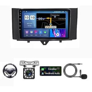 Android Touch Screen Car Stereo 9 Inch Car Stereo Radio Plug And Play Autotoebehoren Autoradio met Bluetooth En Navigatie En Achteruitrijcamera Voor Benz Smart Fortwo 2011-2015 (Size : M150S WIFI 2G+