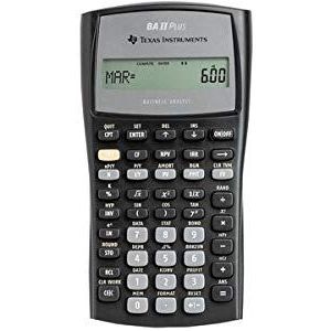 Texas Instruments - BA II Plus - Financiële Rekenmachine - Zwart - Professioneel