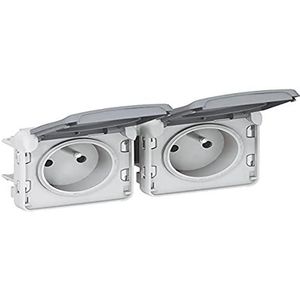LEGRAND - Prises 2x2P+T horizontaal voordelig composable gris 16 A 250 V LEGRAND PLEXO 069562 - LEG-069562