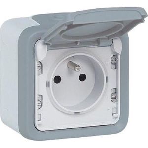 LEGRAND - Plexo - Stopcontact - Grijs - 2P + T-aansluiting - Volledige Bescherming - 16 AX