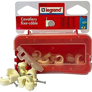 Legrand 098382 Multifix, zacht, voor kabels, Ø 10 mm - 14 mm, wit, 20 stuks