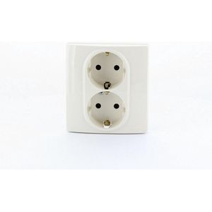 Legrand Inbouwstopcontact Niloé Randaarde 2-polig Wit Ip20 | Wandcontactdozen