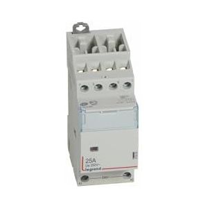 Legrand 412533 CX³ stroomschakelaar 230V zonder handmatige bediening, 4P, 400V, 25A, contact 2O+2F, 2 modules
