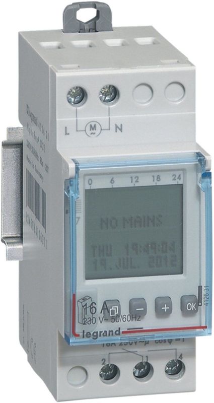 Legrand - AlphaRex³ D21 - Digitale Astrotijdschakelklok - 2-Modulair - DIN-Rail