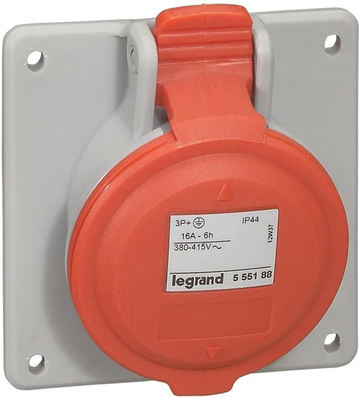 Legrand - CEE-stopcontact - Rood - Polyamide 6 - 16 A - 400V - 5-polig