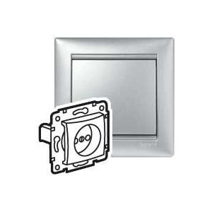 Legrand Valena wandcontactdoos Aluminium