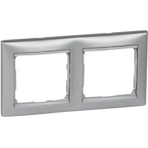 Legrand Valena 770352 – vl-placa 2ele Hor aluminium/zilver