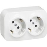 LEGRAND - Opbouwstopcontact - Ultrawit - 2-voudig - 16 A/250 V - IP20