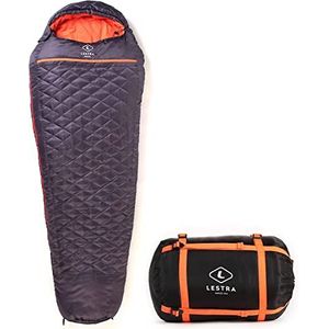 Lestra Outdoor Mount Everest 210 - slaapzak voor alle seizoenen - Comfort limit -05°C - rechte sluiting - comfortabel en krachtig - volwassenen - 210 x 80 cm - 1,7 kg donkergrijs