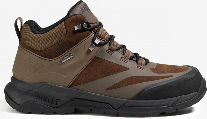 Aigle - Palka - Wandelschoenen - Zwart - Waterdicht, Ademend MTD-Membraan, LWG-Gecertificeerd Leer