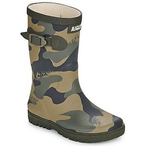 Aigle Woody-Pop PT 2, regenlaarzen voor jongens, uniseks, kinderen, camou/kaki, 26 EU