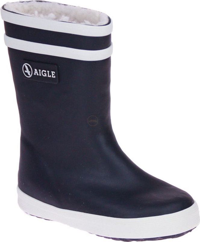 Aigle - Flac Fur 2 - Regenlaarzen - Zwart - Bovenkant van Zacht Materiaal