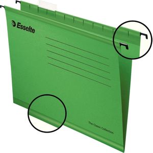 Esselte - hangmappen voor laden Classic tussenafstand 330 mm, groen, doos van 25 stuks