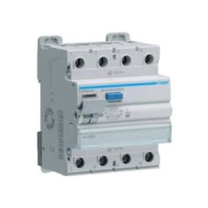 Hager CDF663D FI-veiligheidsschakelaar 4-polig 63A 30mA type F
