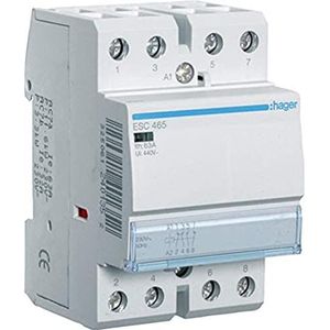 Hager - ESC465 - Relais - 400 Volt - 63 Ampère - Compact Ontwerp