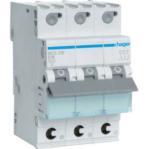 Hager MCS316 Sicherungsautomat 3P C-16A SSK