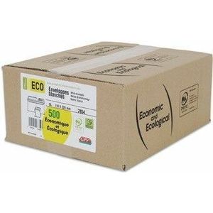 GPV Box met 500 enveloppen, DL, 110 x 220 mm, zelfklevend, wit