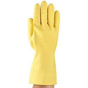 Ansell Suregrip G04Y latex handschoenen van natuurlijk rubber, bescherming tegen chemicaliën en vloeistoffen, geel, maat 9,5, 1 paar