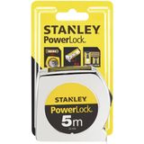 Stanley - 0-33-932 Rolmaat - 5m X 19mm - Verchroomde Behuizing - Schokvast ABS