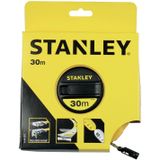 Stanley 0-34-297 meetlint, glasvezel, 30 m, neongeel, pvc-coating, corrosiebescherming, uv-bescherming, niet geleidend, klasse III, behuizing van ABS-kunststof, schokbestendig