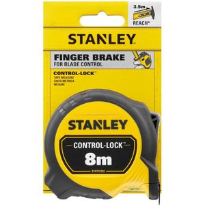 Stanley - Rolbandmaat Controle 8m - 25mm - Meetlint - Meet- en Aftekengereedschap - 1 Stuk(s)