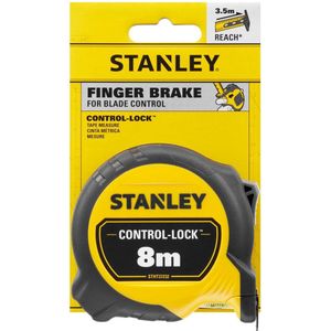 Stanley - Rolbandmaat Controle 8m - 25mm - meetlint - Meet- en Aftekengereedschap - 1 Stuk(s)