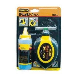 Stanley 0-47-681 FatMax Slaglijnmolen kit met slaglijnpoeder en markeerstift - 30m