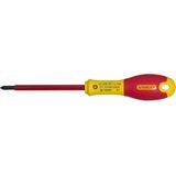 Stanley FatMax Pozidriv PZ2 0-65-419 Schroevendraaier (125 mm zwaardlengte, chroom-vanadium ergonomische SoftGrip handgreep)