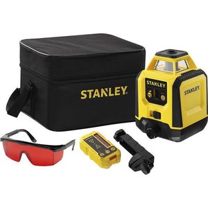 STANLEY STHT77616-0 roterende laser met etui, bril, lens, detector en houder.