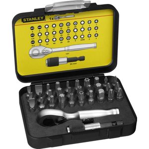 Stanley handgereedschap Bitset Expert Pro 1/4" - Ratelsleutel (32 delig) - 1-13-904