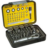 Stanley 1-13-906 40 delige Bitset Expert Pro 1/4"" - Ratelsleutel in koffer