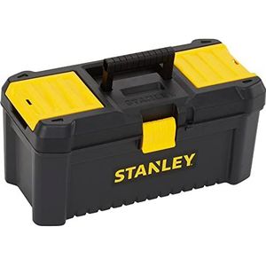 Stanley STST1-75517 Gereedschapskoffer, 16 inch, 20 x 19,5 x 41 cm, stabiele gereedschapskoffer van kunststof, gereedschapskist met kunststof sluitingen, organizer met uitneembare draagtas
