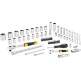 Stanley Dopsleutelset - 72 Delig - 1/4"" + 1/2"" - Bi-Materiaal Handgreep