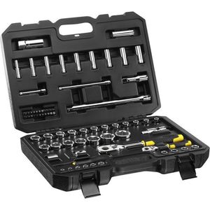 Stanley Dopsleutelset - 72 Delig - 1/4"" + 1/2"" - Bi-Materiaal Handgreep