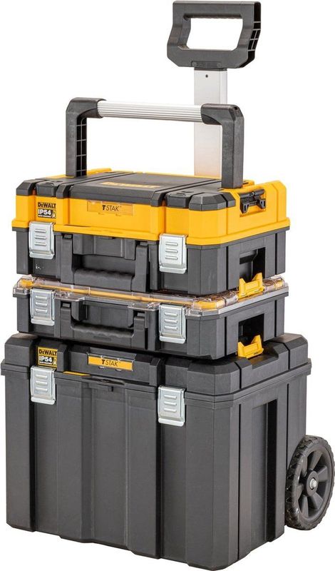 DeWALT - TSTAK Mobile Box Bundle - Gereedschapskoffer - Zwart - Kunststof