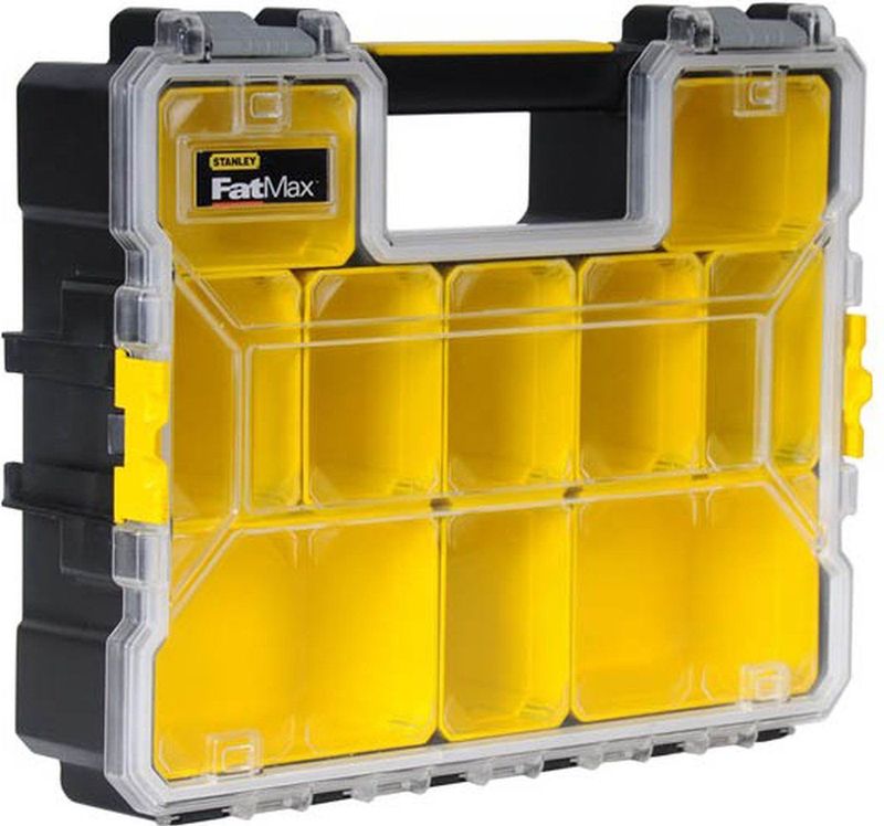 Stanley FatMax Opbergbox Diep - 12 Compartimenten - Doorzichtig Deksel