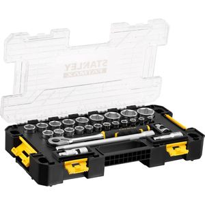 Stanley - FATMAX 1/2" L PRO-STACK Doppenset - 26 Delig - Inclusief Verlengstukken